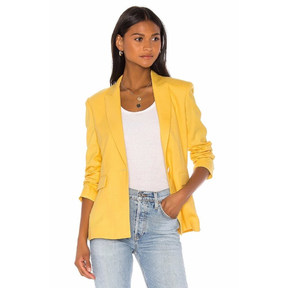 NWT Rag & Bone Bonnie yellow wool blend blazer, 2